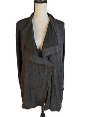 Women's Michael Stars Open Front Cardigan Sweater Gray XS